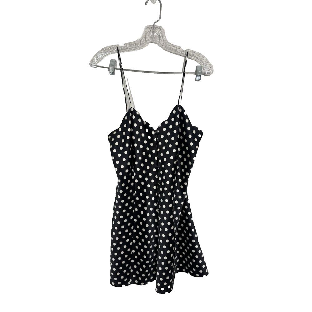 Vintage Victoria Secret Nightie Womens‎ M Black Nightgown Polka Dot